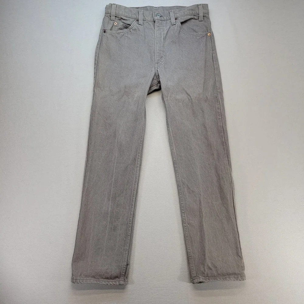 VTG 80s‎ Levis Jeans 40505 Mens 33x30 Gray Straight Light Wash Mid Rise Denim